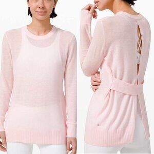 Lululemon Sincerely Yours Lightweight Knit Sweater In Pink Glow S​​